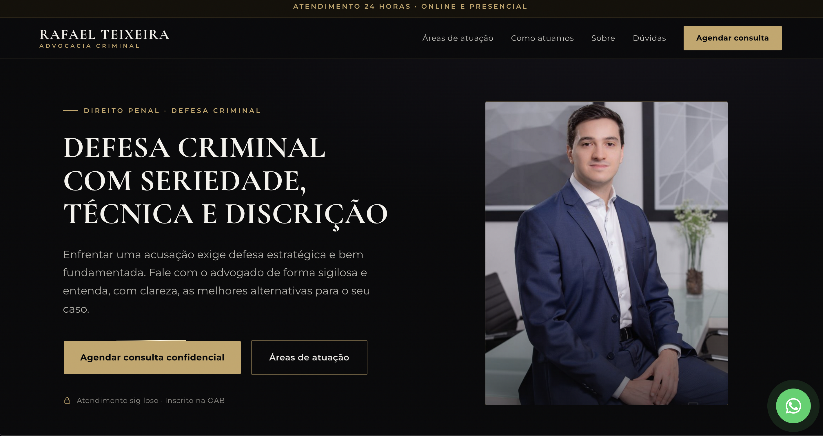 Print — Dr. Rafael Teixeira · Advogado Criminalista